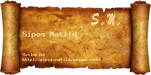 Sipos Matild névjegykártya