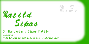 matild sipos business card